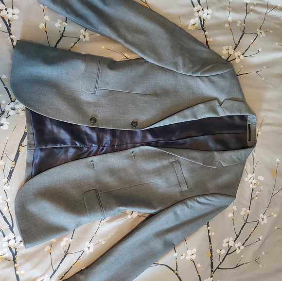 Top man (HBC) grey suit jacket and pants - Picture 2 of 8